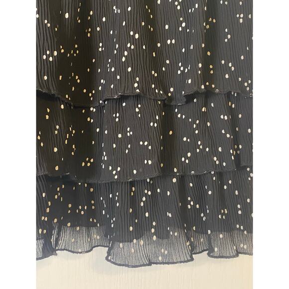 Zara Black and Silver Layered Ruffled Skort Women's Size Small NWT - Picture 4 of 10